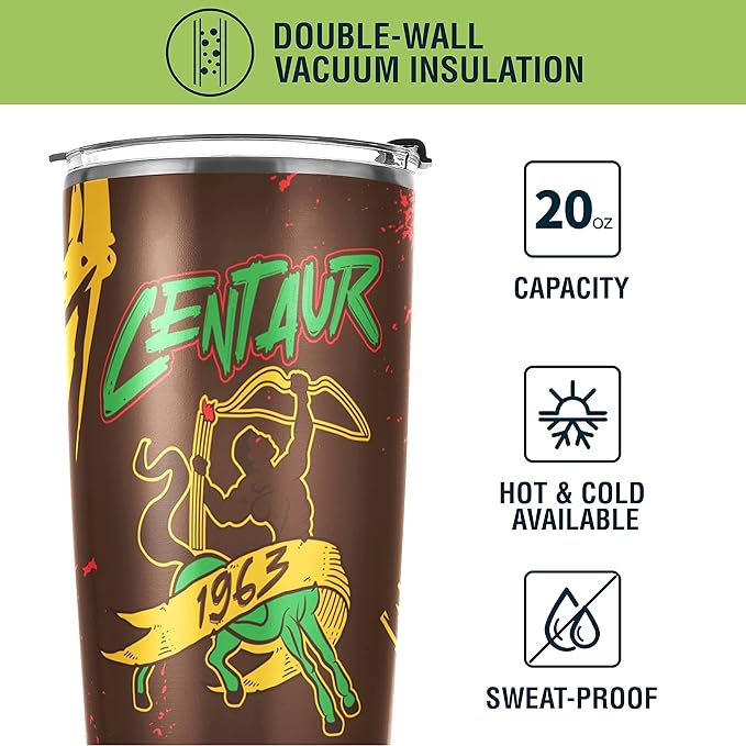 Iota Phi Theta Officially Licensed - 20 oz Stainless Steel Insulated Sublimation Tumbler - Centaur - Fraternity Paraphernalia