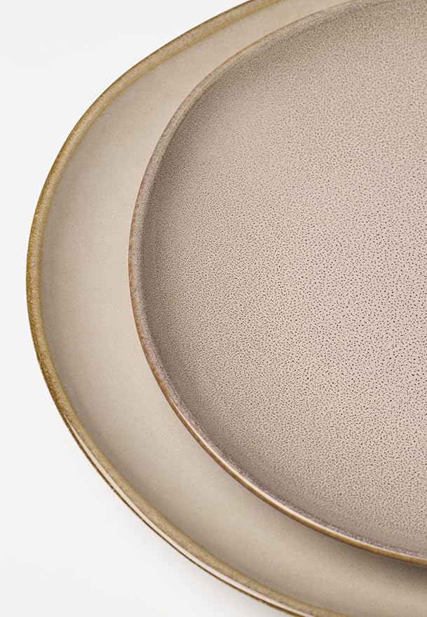 Oneida 897202 Organic Shades 12-Piece Dinnerware Set, Clay