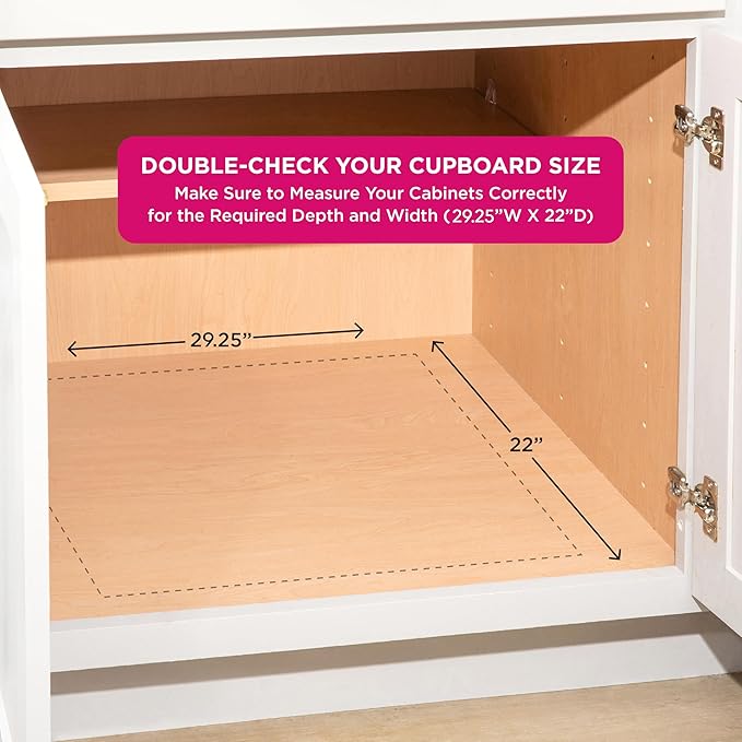 HOLDN’ STORAGE Heavy-Duty Premium Collection Pull Out Cabinet Organizer, Cabinet Drawer Slide Outs, Lifetime Limited Warranty - Basket Size 30" W x 21" D x 5" H, Anti-Rust Chrome Finish