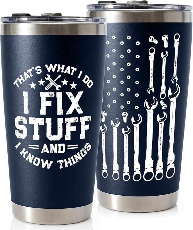 Christmas Gifts for Men, Dad, Grandpa - Birthday Gifts for Mens Unique, Dads Birthday Gift Ideas - Stocking Stuffers for men - 20Oz Men Tumbler Stainless Steel for Father's Day, Birthday, Christmas