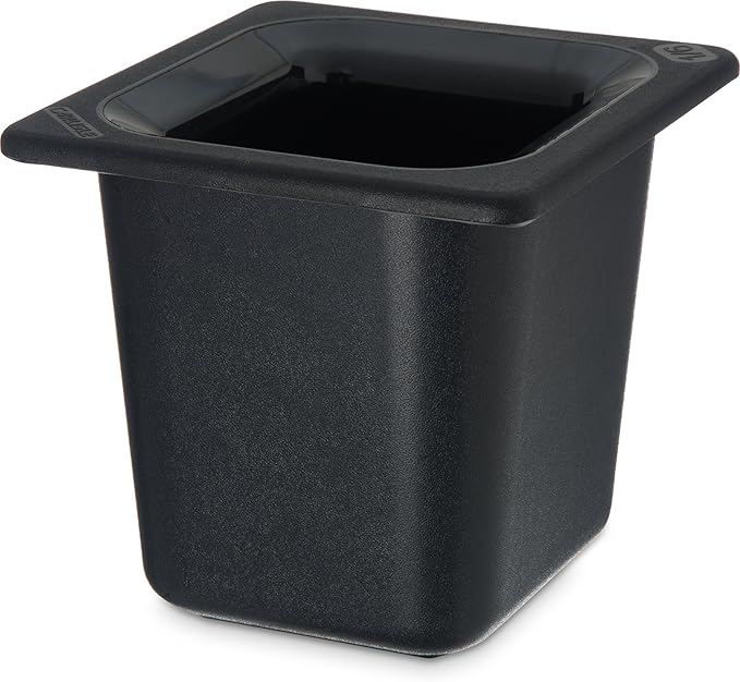 Carlisle CM110403 Coldmaster ABS Sixth-Size Food Pan, 6.84 x 6.25 x 5.91", Black