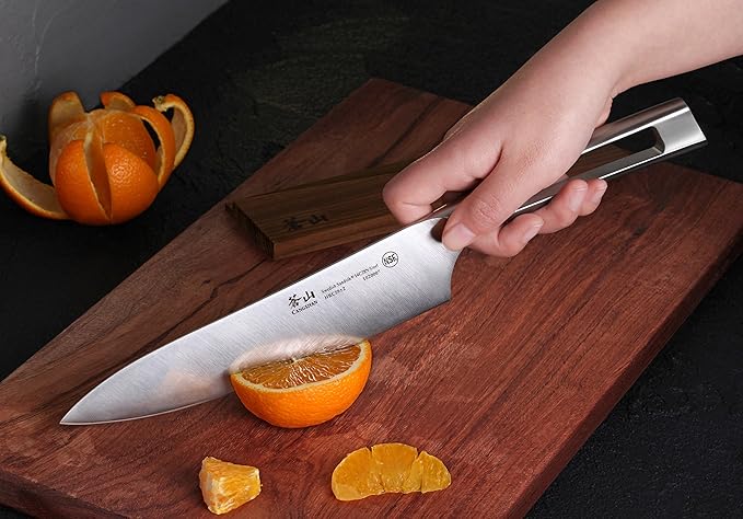 Cangshan TN1 Series 1021936 Swedish 14C28N Steel Forged 3-Piece Starter Knife Set with Wood Sheaths