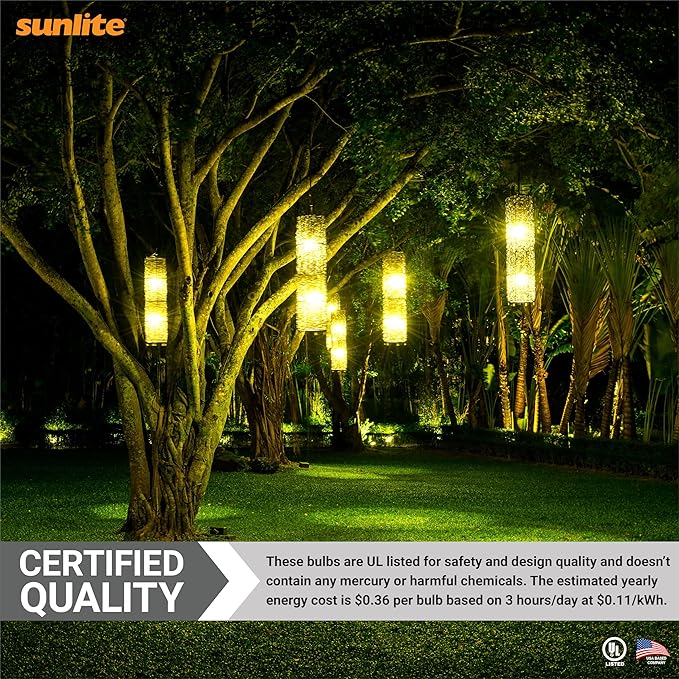 Sunlite 41726 LED A19 Colored Light Bulb, 3 Watts (25w Equivalent), E26 Medium Base, Non-Dimmable, UL Listed, Party Decoration, Holiday Lighting, 6 Count, Yellow