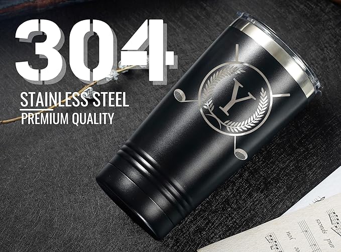 Onebttl Golf Gifts for Men with Initial for Golfer & Golf Lovers, 20oz Travel Mug, Perfect Gifts for Men, Birthday, Christmas - Y