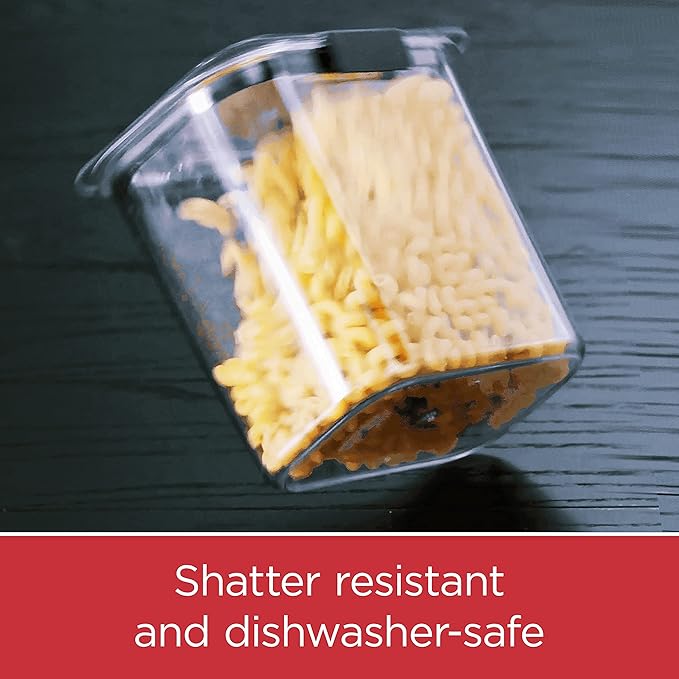 Rubbermaid Brilliance Pantry Food Storage Container Set, BPA-Free, Airtight & Leak-Proof, Clear, 8-Piece, Dishwasher Safe
