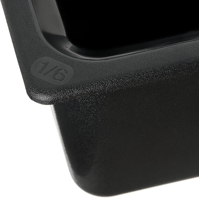 Carlisle CM110403 Coldmaster ABS Sixth-Size Food Pan, 6.84 x 6.25 x 5.91", Black