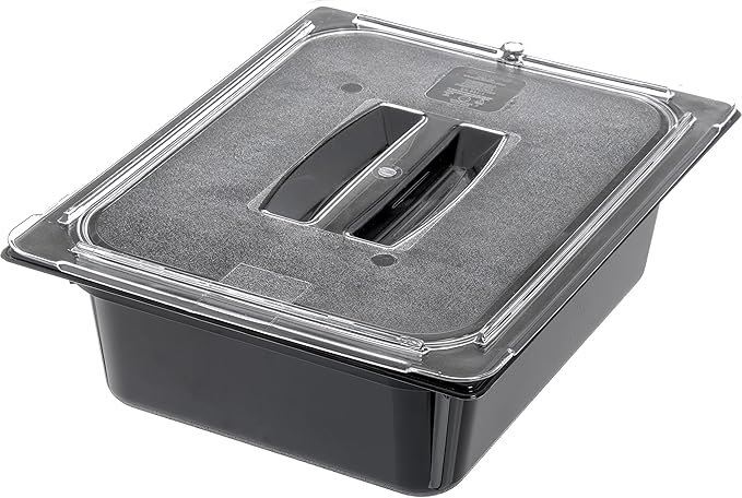 Carlisle FoodService Products 10221B03 StorPlus Half Size Food Pan, Polycarbonate, 4" Deep, Black