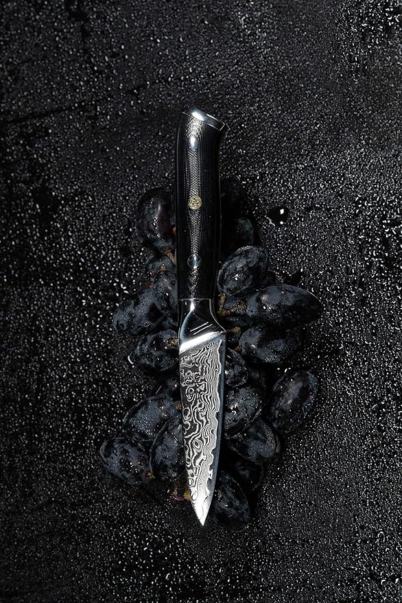 Oxford CHEF Paring Knife- 3.5 Inch - Damascus Japanese- VG10 Super Steel 67 Layer High Carbon Stainless Steel- Razor Sharp, Stain & Corrosion Resistant, Awesome Edge Retention