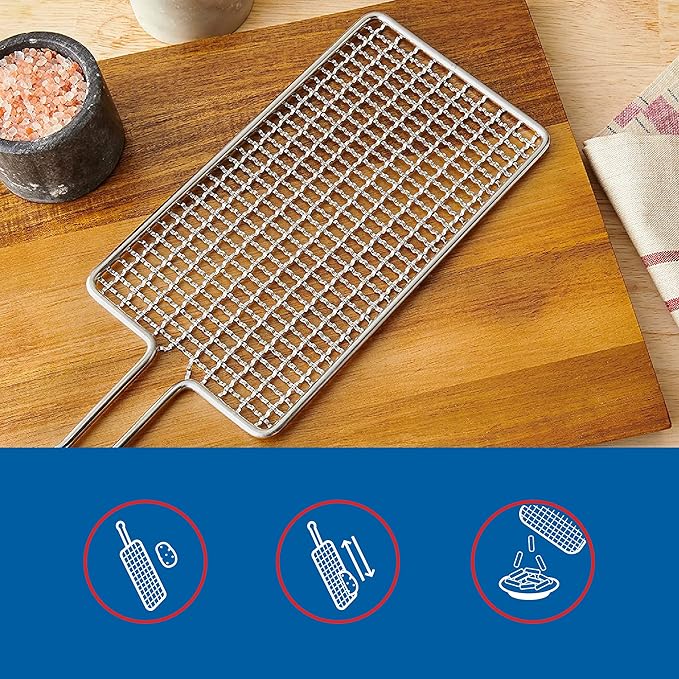 Küchenprofi Potato Grater and Shredder, Stainless Steel Hand Grater for Potatoes, Carrots, and More, Silver