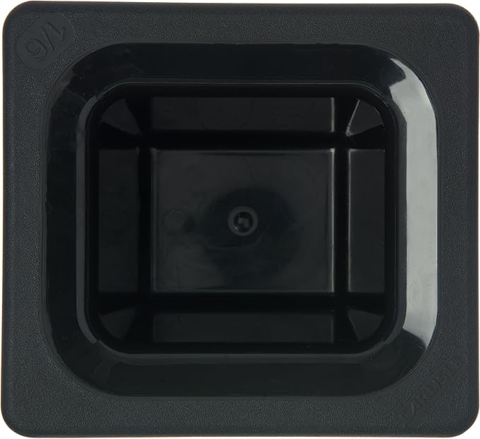 Carlisle CM110403 Coldmaster ABS Sixth-Size Food Pan, 6.84 x 6.25 x 5.91", Black