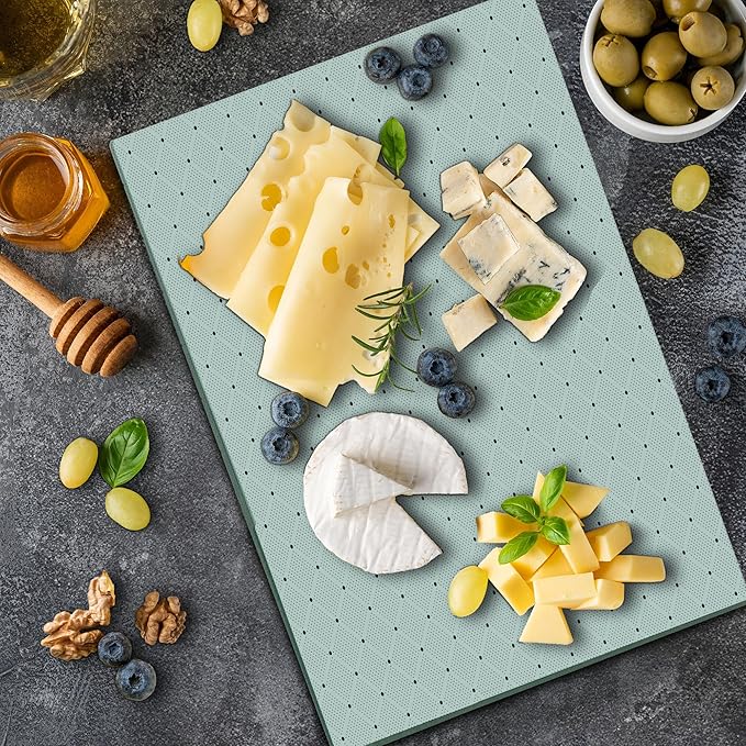 Ambesonne Abstract Cutting Board, Diagonal Dotted Squares and Polka Dots Simplistic Classic Illustration, Decorative Tempered Glass Cutting and Serving Board, Large Size, Charcoal Grey Ivory