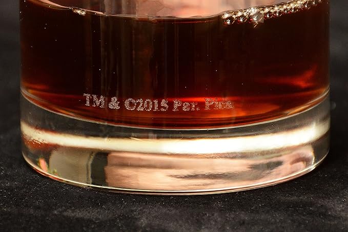Official Godfather Etched Rocks Whiskey Glass - with Logo & Quote "I don't like violence Tom. I'm a businessman" - Premium Quality, Handcrafted Glassware, 11oz. A Collectible Gift