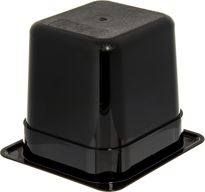 Carlisle FoodService Products Storplus 1/6-Size Plastic Food Pan, Food Storage Container, for Catering, Buffets, Restaurants, Polycarbonate, 1/6 Size, 6 Inches Deep, Black