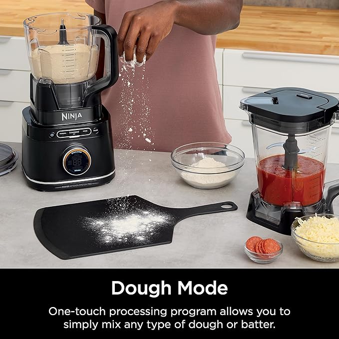 Ninja | All-in-One Blender and Food Processor | Best for Smoothies, Cookie Dough, Salsas, Cole Slaw and More | BlendSense Intelligence for Perfectly Smooth Results | 1800 Watt | Black | TB401