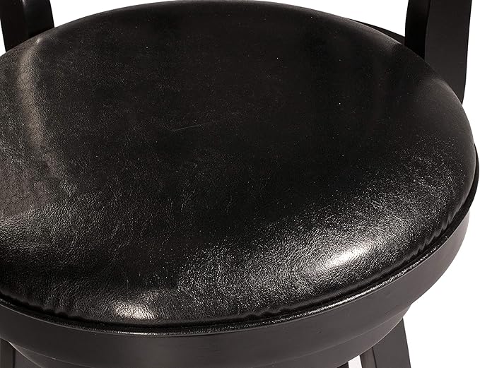 Hillsdale Fairfox 30.5" Wood Swivel Bar Height Stool, Black
