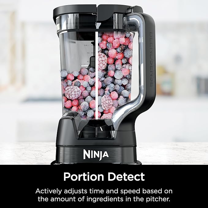 Ninja | All-in-One Blender and Food Processor | Best for Smoothies, Cookie Dough, Salsas, Cole Slaw and More | BlendSense Intelligence for Perfectly Smooth Results | 1800 Watt | Black | TB401