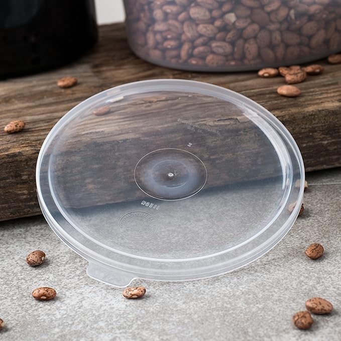 Carlisle FoodService Products Replacement Lid Crock Lid for Kitchen, Restaurants, Home, Plastic, 1.2 Quarts, Clear, (Pack of 12)