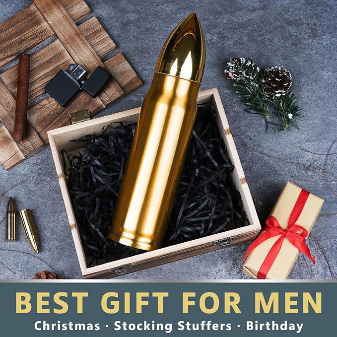White Elephant Gift for Men Dad Him - 17oz Cool Stainless Steel Tumbler - Unique Christmas Day Hunting Birthday Xmas Mens Gifts for Him Boyfriend Husband - Stocking Stuffers Cup Mug Gifts for Adult