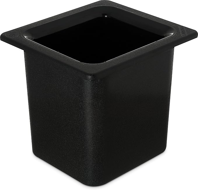 Carlisle FoodService Products CM110503 Coldmaster ABS High Capacity Sixth Size Food Pan, 1.70 qt Capacity, 6-7/8" Length x 6-1/4" Width x 6-3/8" Height, Black