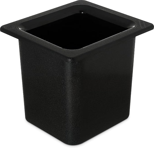 Carlisle FoodService Products CM110503 Coldmaster ABS High Capacity Sixth Size Food Pan, 1.70 qt Capacity, 6-7/8" Length x 6-1/4" Width x 6-3/8" Height, Black