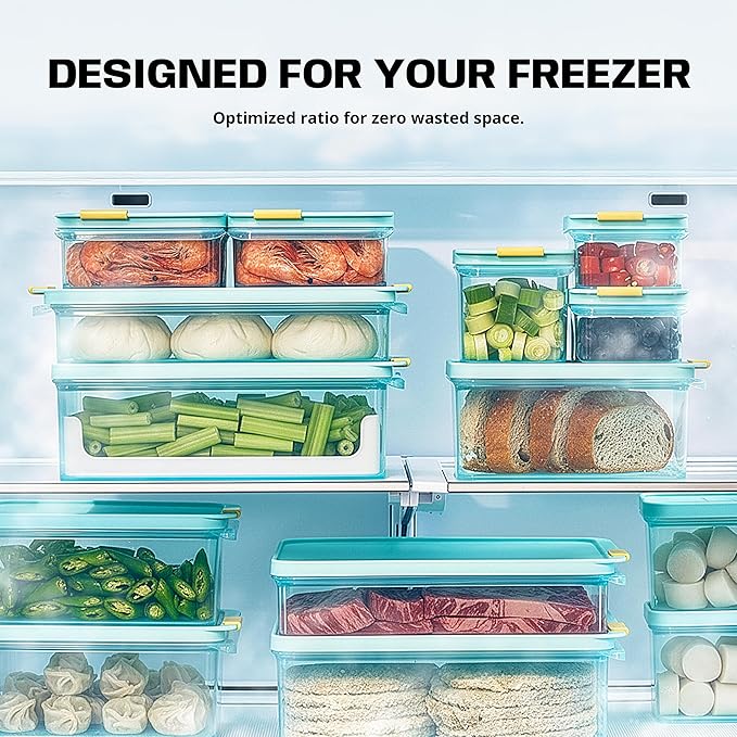 LocknLock HFL101 Freezer Fit Plastic Food Storage Container with Lid for Kitchen, Lunch, Meal Prep, and Leftovers, BPA-Free, Airtight, Leakproof, Microwave, Dishwasher-Safe, 450ml