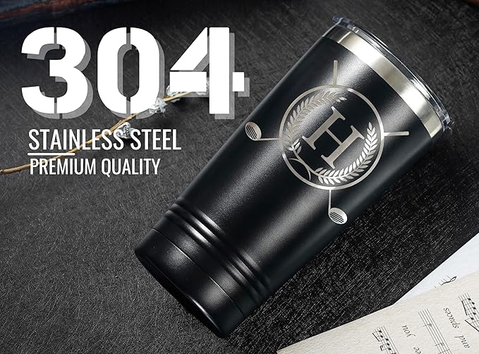 Onebttl Golf Gifts for Men with Initial for Golfer & Golf Lovers, 20oz Travel Mug, Perfect Gifts for Men, Birthday, Christmas - H