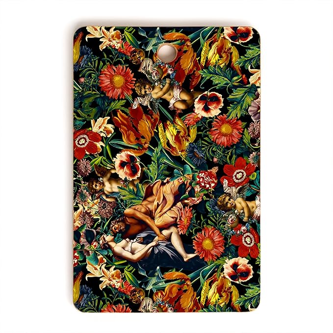 Society6 Bamboo Cutting Board- Kitchen Decor by Burcu Korkmazyurek - Unique Cutting Boards for Kitchen, 16" x 10.5" x 0.5", Hera And Zeus Garden