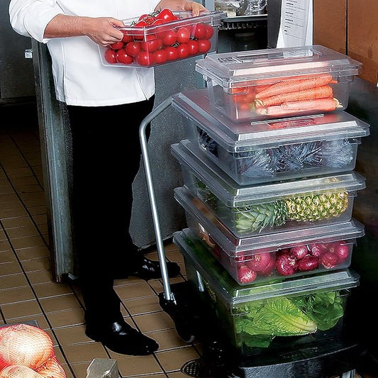 Rubbermaid Commercial Products Food Storage Box Lid for 2, 3.5, and 5 Gallon Sizes, Clear