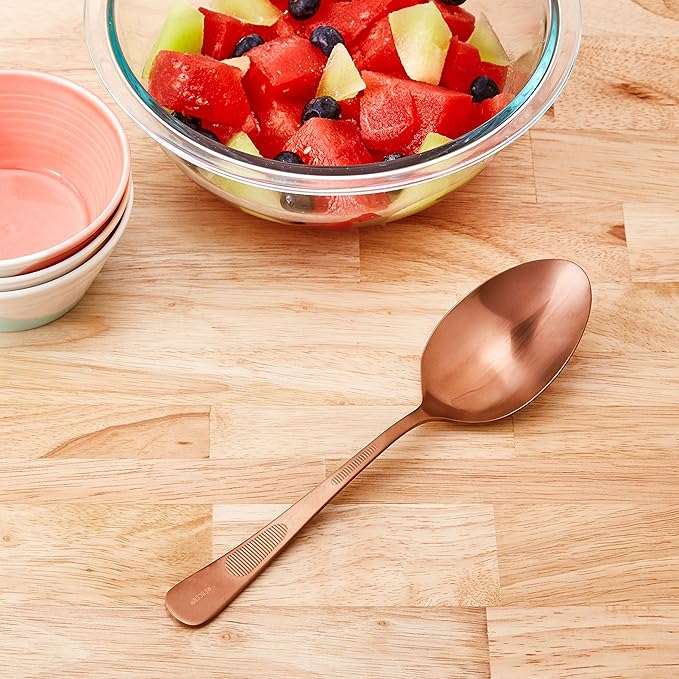 Mercer Culinary 18-8 Stainless Steel Plating Spoon, 9 Inch, Rose Gold