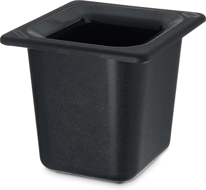 Carlisle CM110403 Coldmaster ABS Sixth-Size Food Pan, 6.84 x 6.25 x 5.91", Black