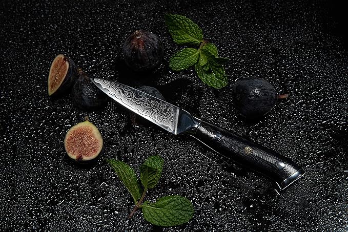 Oxford CHEF Paring Knife- 3.5 Inch - Damascus Japanese- VG10 Super Steel 67 Layer High Carbon Stainless Steel- Razor Sharp, Stain & Corrosion Resistant, Awesome Edge Retention
