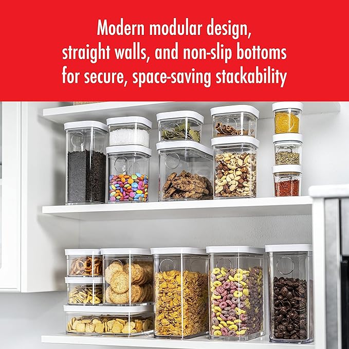 ZWILLING Fresh & Save Cube Boxes, Plastic, Airtight Dry Food Storage Container, Small Tall Cube, 3S Container, 1.4-qt