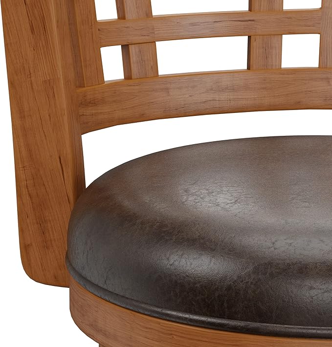 Hillsdale Fairfox 24.5" Wood Swivel Counter Height Stool, Oak