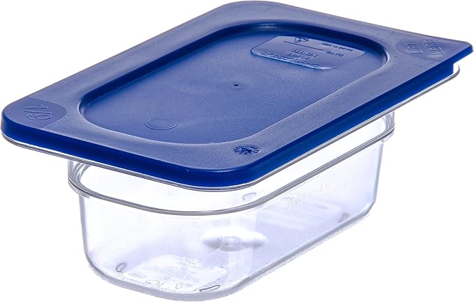 Carlisle FoodService Products Storplus Food Storage Container Food Pan with Spoonable Corners for Catering, Buffets, Restaurants, Polycarbonate (Pc), 1/9 Size 2.5 Inches Deep, Clear