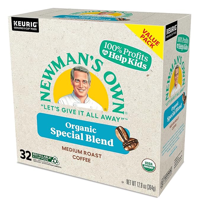 Newman's Own Organics Newman's Special Blend, Keurig Single-Serve K-Cup Pods, Medium Roast Coffee, 32 Count
