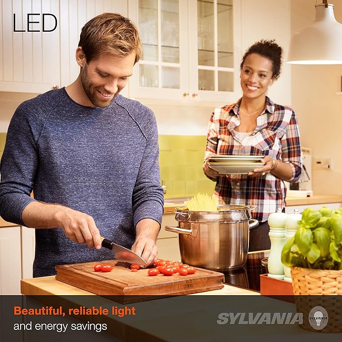 LEDVANCE Sylvania ECO LED A19 Light Bulb, 60W Equivalent Efficient 9W, 7 Year, 750 Lumens, Medium Base, Frosted, 2700K, Soft White - 24 Pack (40986)