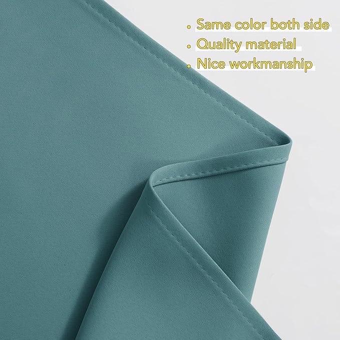 NICETOWN Swag Valance Blackout Kitchen Curtains - Scalloped Valance/Swags Home Decor Window Topper Treatments for Living Room/Home Office (2 PCs, 36 inches Wide Each, 36 inches Long, Sea Teal)