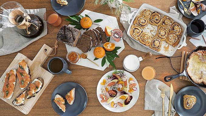 10 Strawberry Street Wazee Matte Coupe Dinnerware Set, 16 pc, Charcoal Gray