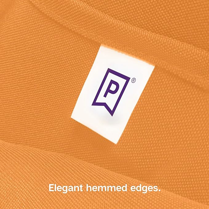 Gee Di Moda Rectangle Tablecloth - 70 x 120 Inch Orange - Heavy Duty, Wrinkle Resistant, Machine Washable - Ideal for 6 or 8 Foot Rectangular Table, Buffet, Dinner, Wedding & Baby Shower