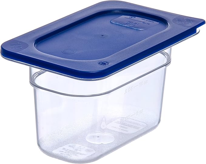 Carlisle FoodService Products Plastic Food Pan 1/9 Size 4 Inches Deep Clear