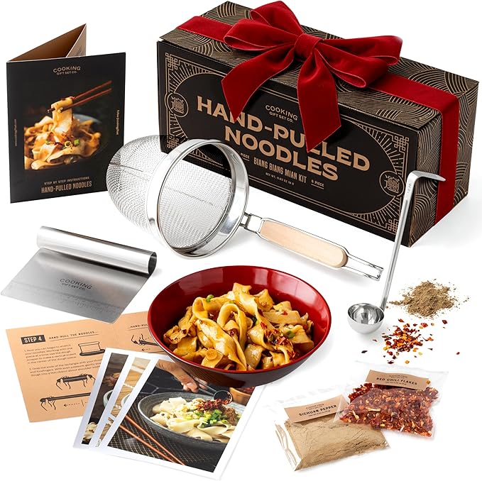 Noodle Basket Set – Stainless Steel Fine Mesh Strainer with Handle, Pasta Tool for Boiling, Asian Cooking Utensils – Ramen, Dumpling, and Hot Pot Ready