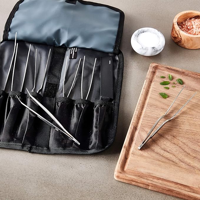 Mercer Culinary Deluxe 10 Piece Plating Tongs Kit