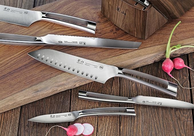 Cangshan N1 Series 1022636 German Steel Forged 17-Piece Knife Block Set, Walnut