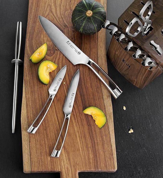 Cangshan N1 Series 1022636 German Steel Forged 17-Piece Knife Block Set, Walnut