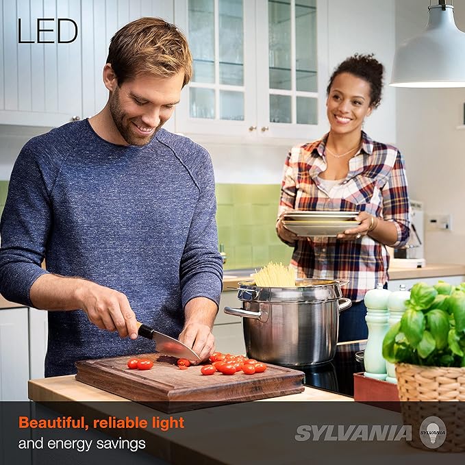 Sylvania ECO LED A19 Light Bulb, 60W Equivalent, Efficient 9W, 7 Year, 750 Lumens, Non-Dimmable, Frosted, 5000K, Daylight - 8 Pack (40883)