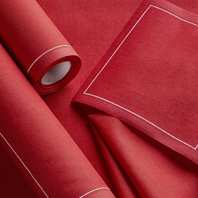 Cotton Cocktail Napkin - 4.3 x 4.3 in - 50 units per roll - Lipstick Red