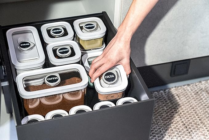 ZWILLING FRESH & SAVE CUBE Box, size 2M, modular & stackable container, airtight & vacuumable storage, dishwasher friendly, transparent