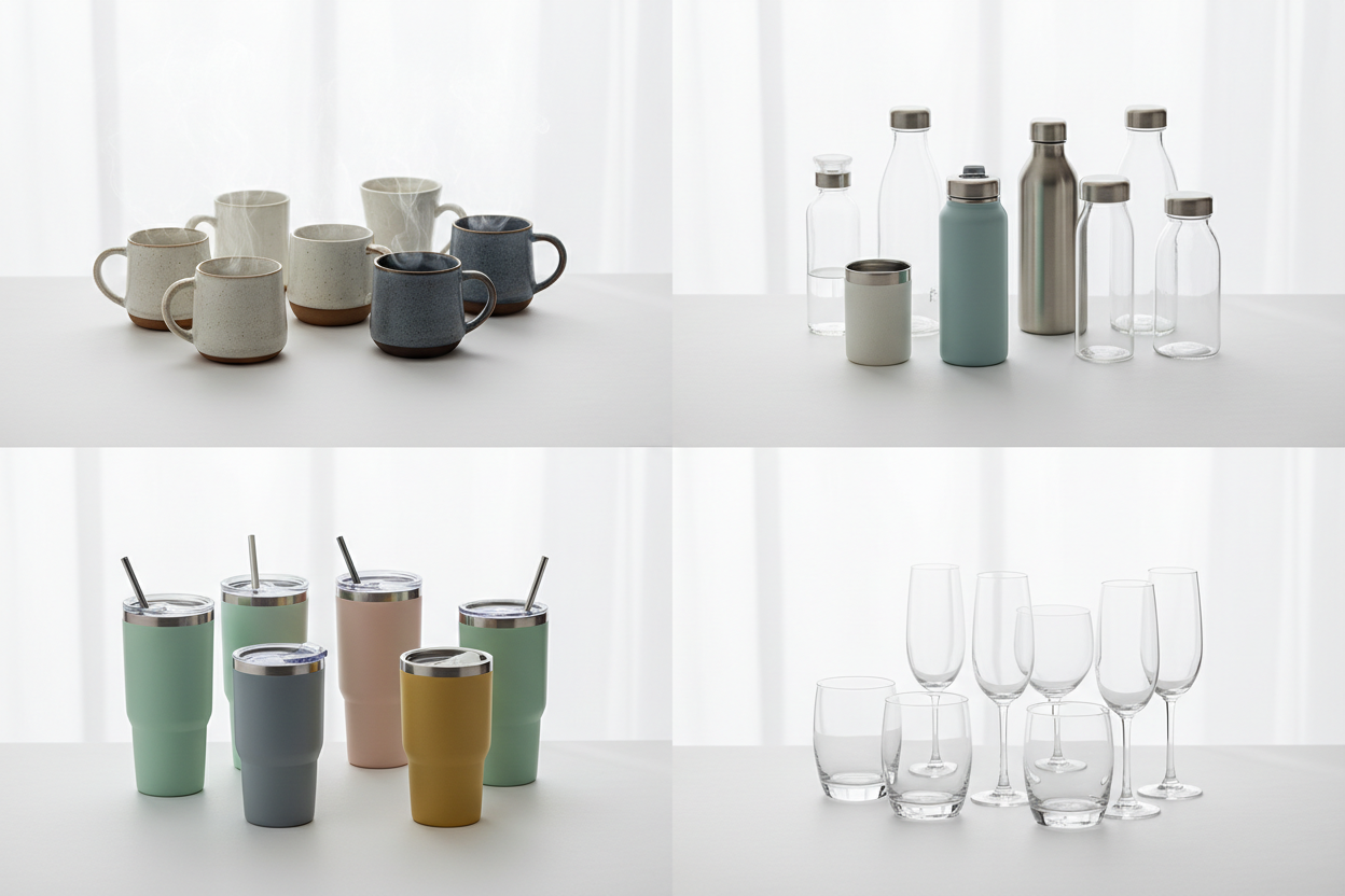 Mugs & Coffee CupsTumblersWater BottlesGlassware Sets